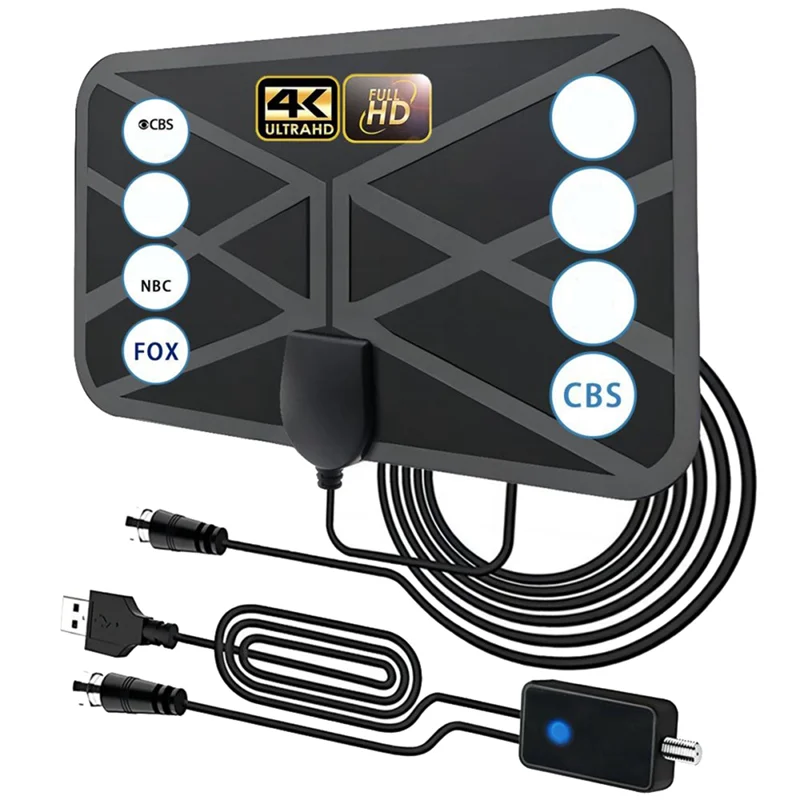 

【Must-Haves】4K 1080P Antenna For Digital Tv With Amplifier With Strong Signal Digital TV Hd Antenna For Atsc/Dvb-T/Isdb Smart Hd