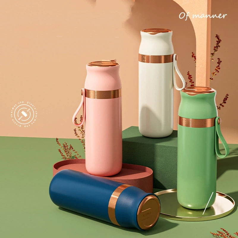 Bouteille isolée Simple en acier inoxydable 304, haut de gamme de 500ml, Double couche sous vide, tasse à boire Portable pour Sports de plein air