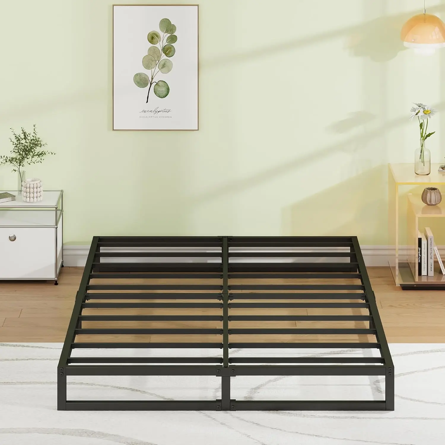 

7 Inch California King Bed Frames Heavy Duty Metal Cal King Platform with Steel Slats Support, No Box Spring Needed, Noise Fr