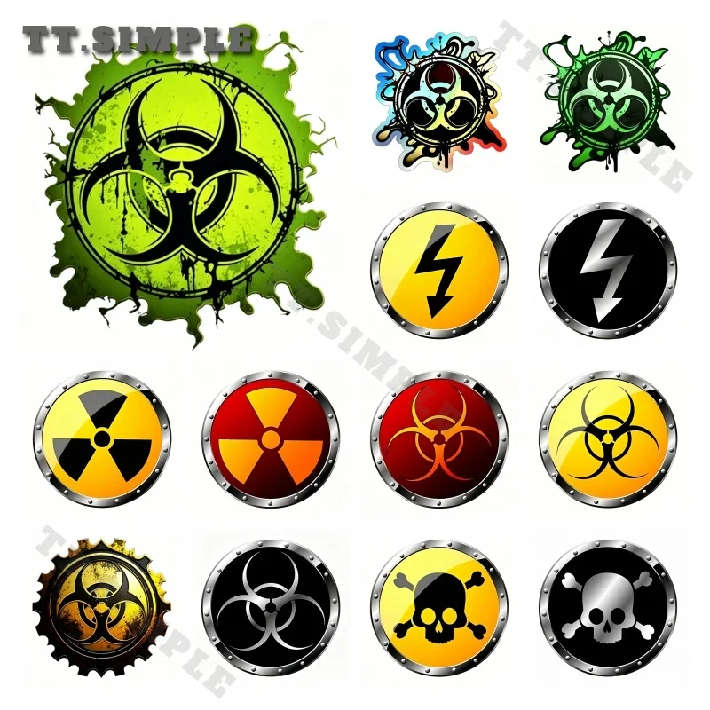 TT DANGER BIOHAZARD Sign Car Stickers Occlusion Scratch Decal High Quality Personality Creative Car Motorcycle Trunk Decoration