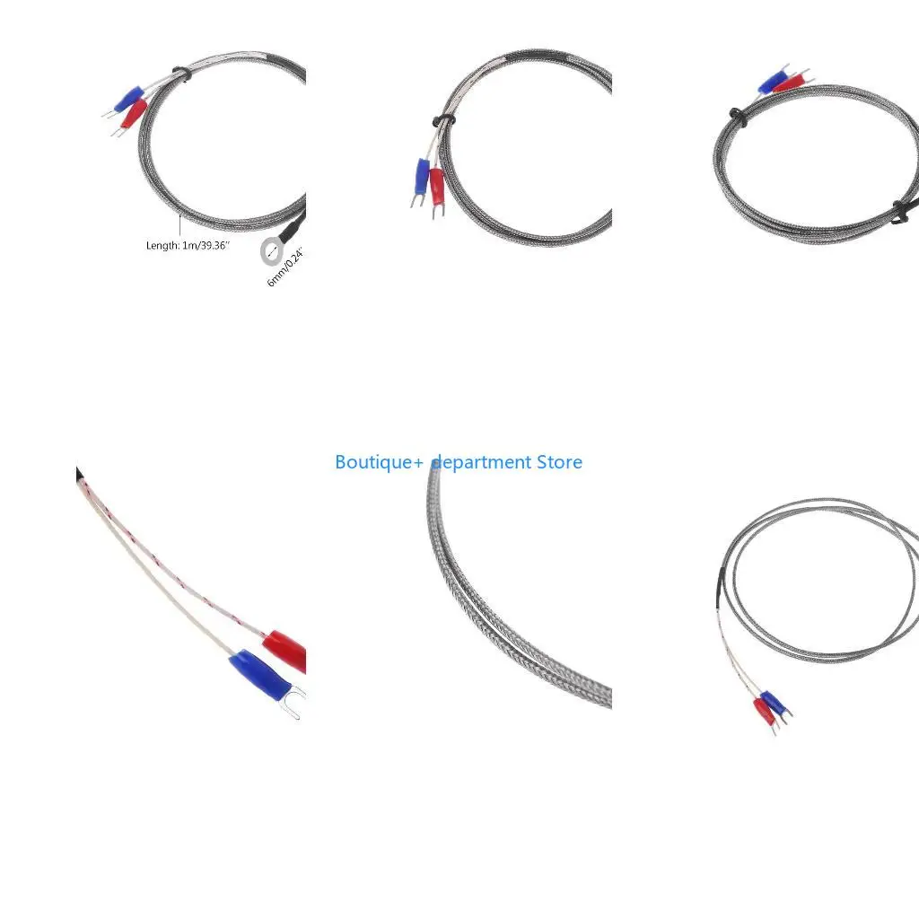 E1PD 6mm Hole Washer K Type Thermocouple Temperature Probe 0~400°C 1m