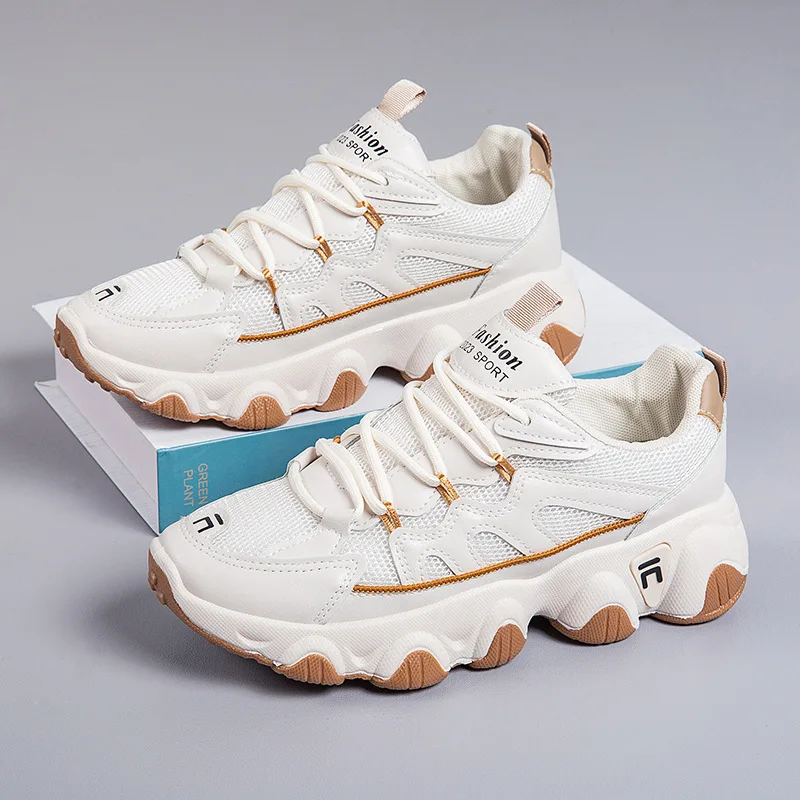 chunky sneakers height Increasing Shoes autumn ventilate casual