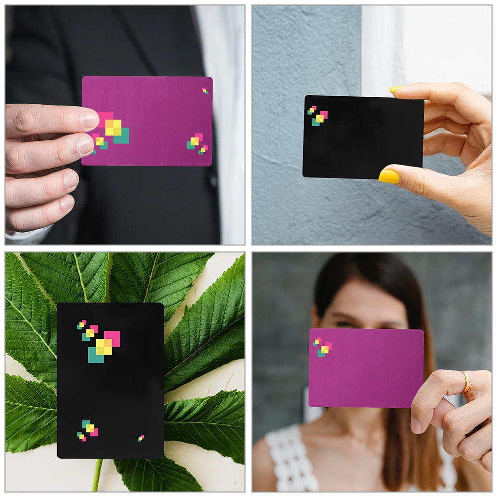 

10Pcs Metal Business Card Blanks Smooth Thick for Engraving Stamping DIY Name Cards Labels Nameplates Plaques Tags