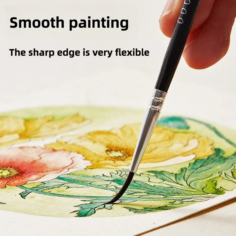 30 قطعة/المجموعة غرامة رسمت باليد رقيقة هوك خط القلم رسم الفن القلم 0 00 000 متعدد الألوان فرشاة الطلاء لوازم الفن النايلون اللوحة القلم #4