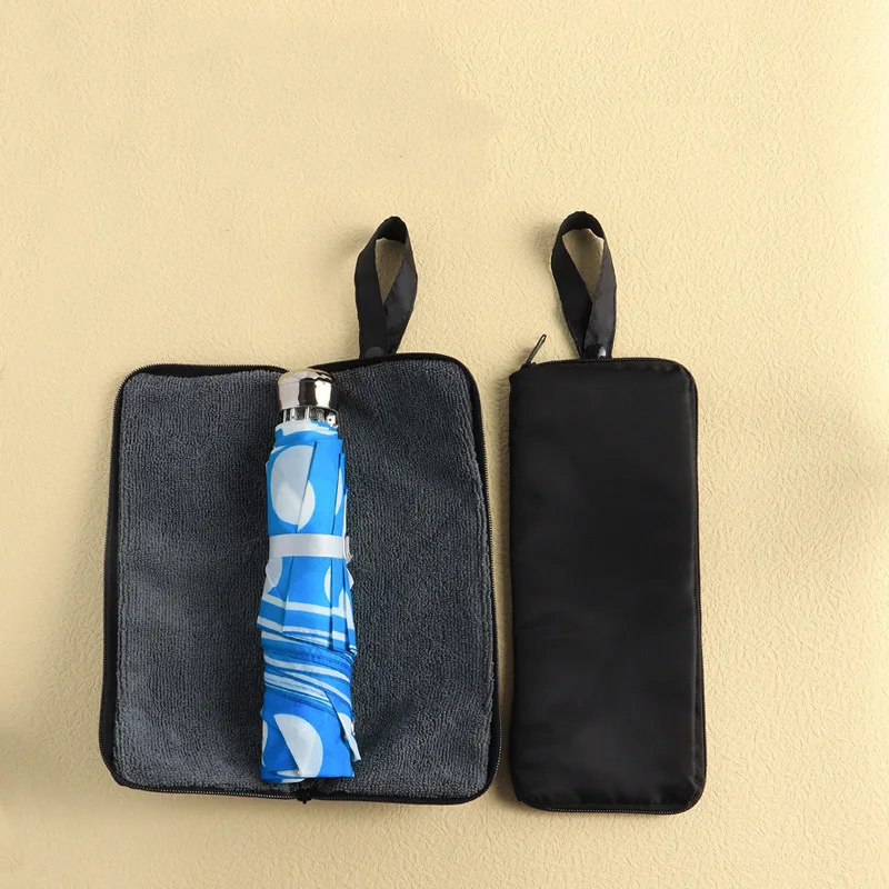 

Водонепроницаемый чехол для зонта, дорожная многоразовая сумка для хранения зонтов, портативный впитывающий рукав для зонта с подвесным крючком и быстросохнущим