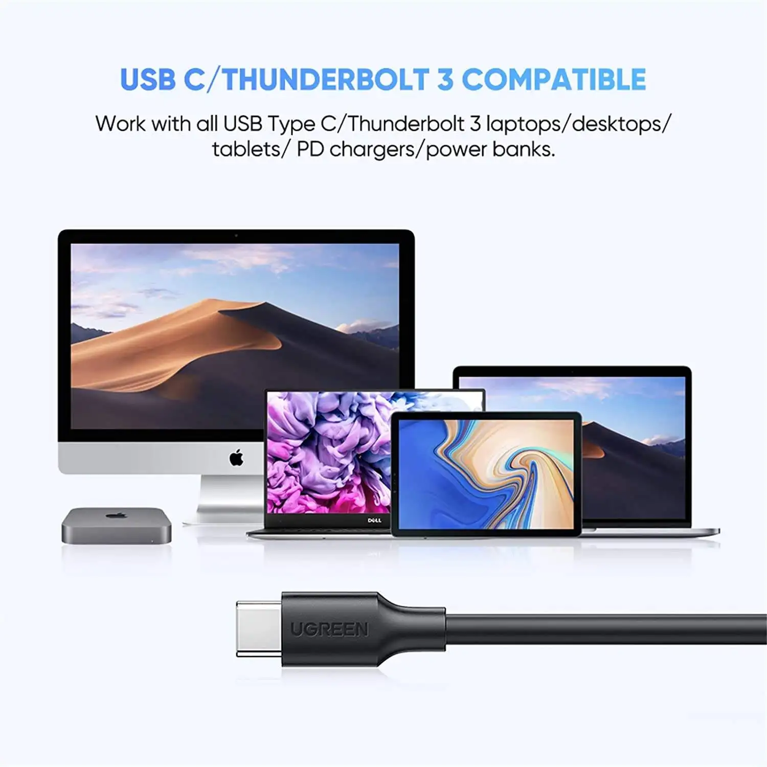UGREEN USB C to USB 3.0 Micro B Cable Fast Charging and Sync Data Transfer Cord High-quality PVC Material Micro USB Cable