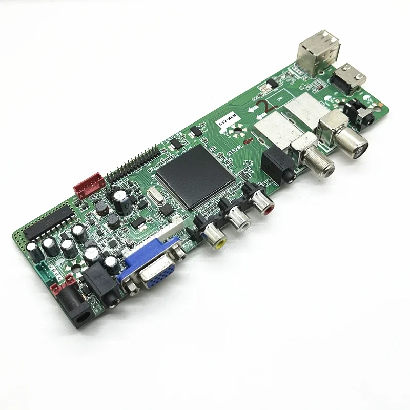 New qt526c TV motherboard presents remote control, key board, firmware, supports DVB-T2, DVB-S2