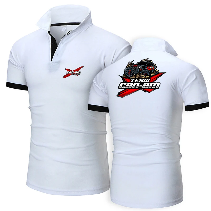 Can Am Team Spyder Motorcycles New Polo 2024 Summer Fashion Men's Comfortable Short sleeved Top Clothing Business Casual T-shirt