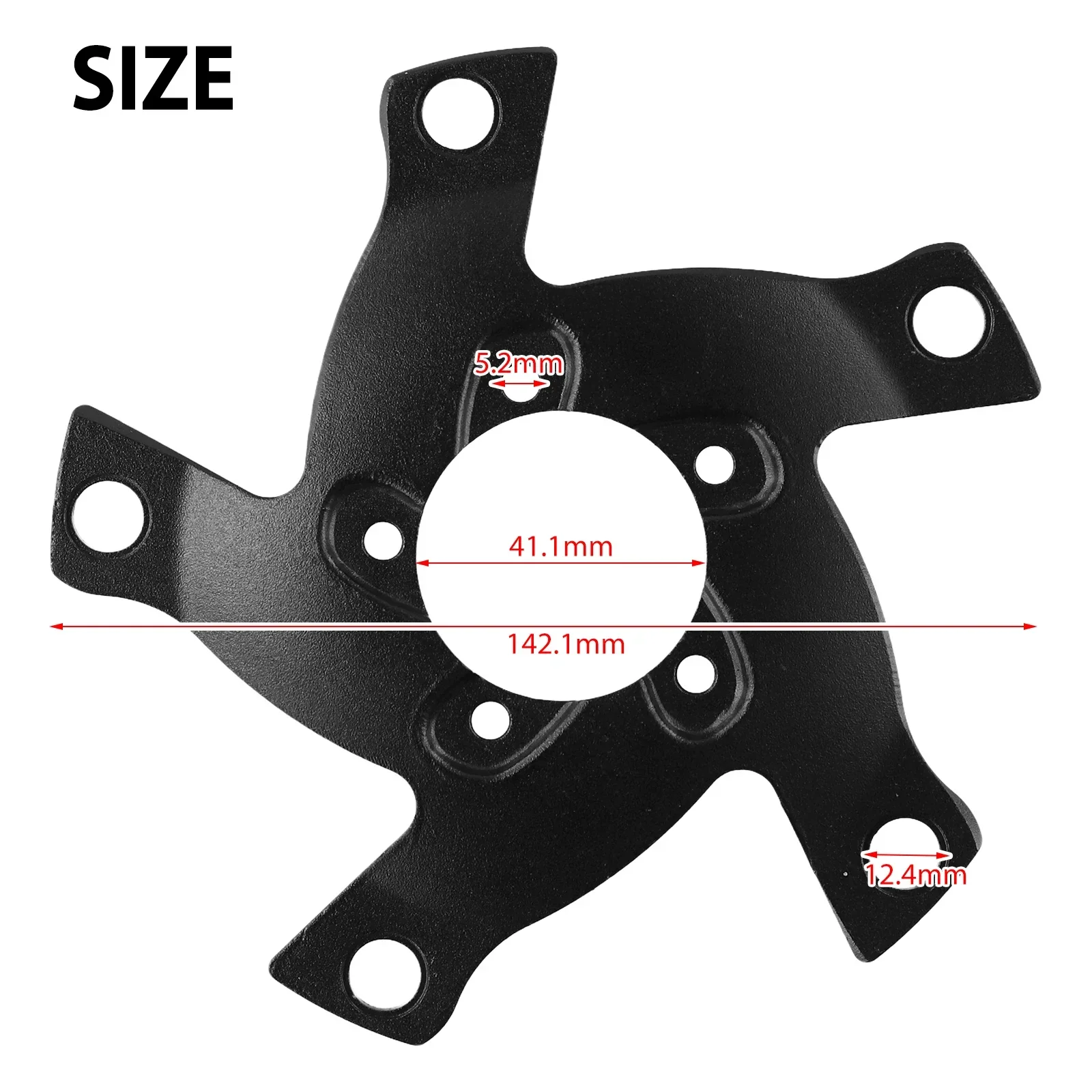 Crankset Adapter E-bike Chainring Spider Converter Steel 38T-56T Black Chainring Adaptor For Bafang BBSHD Mid-Motor