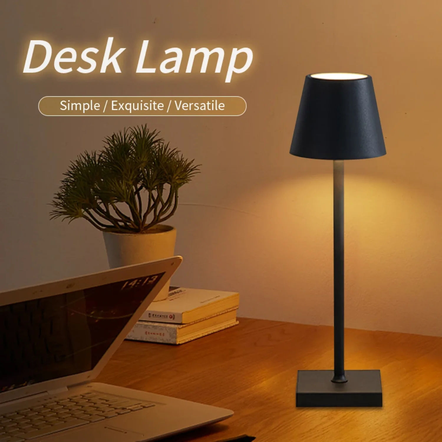 

Rechargeable Table Lamp USB Wireless Charging Desk Lamp Bedside Night Light Bedroom Study Office Cafe Clubs