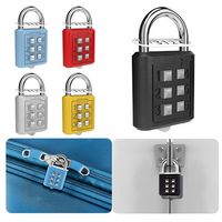 New 6 Digit Anti-theft Button Password Lock Combination Security Padlock Portable Suitcase Travel Luggage Safe Metal Code Lock