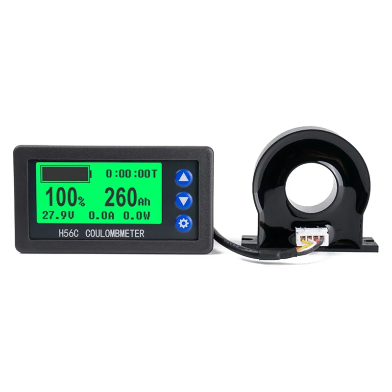 Battery Monitor Hall Coulomb Meter DC 8-100V 100A Lifepo4 Lead-Acid Li-Ion Lithium Capacity Power