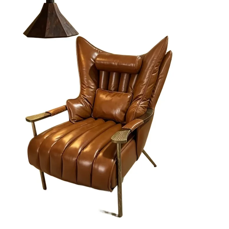 Tea room master chair, living room leather leisure chair