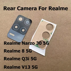 For Realme 8 5G Rear Back Camera Glass Lens With Adhesive Sticker Camera Lens Replacement For Narzo 30 Q3i V13 5G