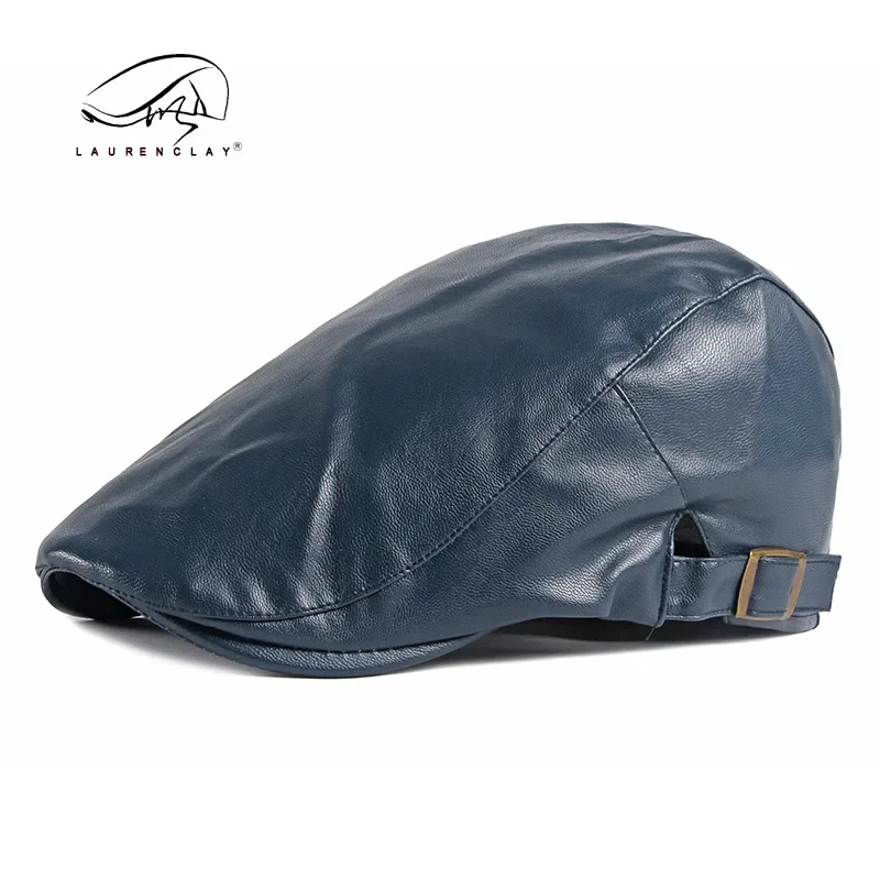 Men Women Beret Newsboy Hats for PU Leather Ivy Flat Cap Gatsby Driving Cabbie Cap Vintage Kpop