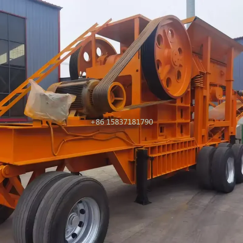 Mountain Stone Crusher Tracked Mobile Concrete Crusher Gravel Whole Crushing Line Hard Stone Quarry Stone Crusher for Australia