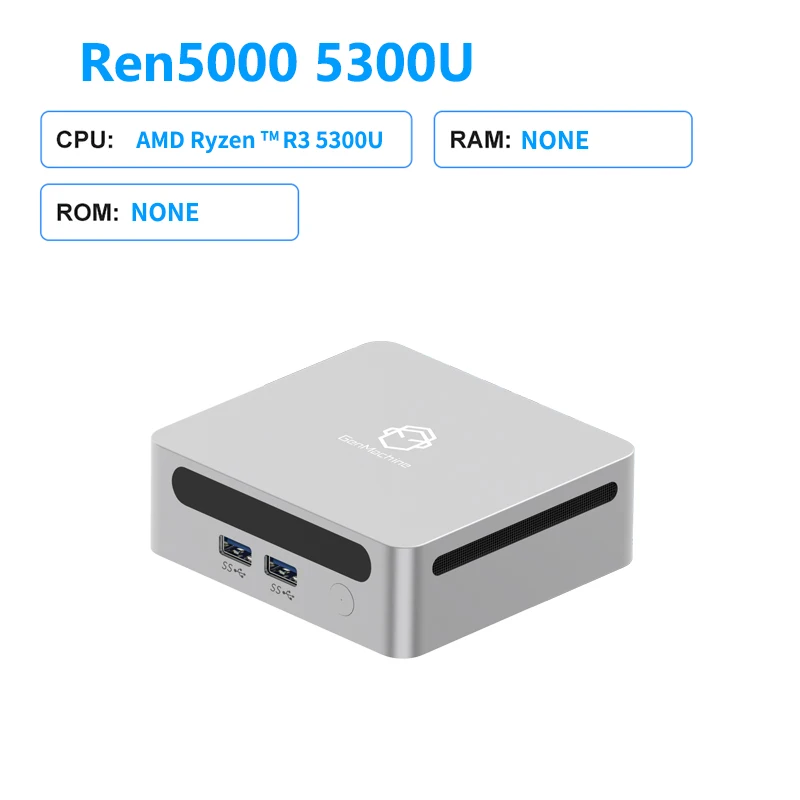 GenMachine ミニ PC AMD Ryzen3 5300U デュアル HDMI LAN WIFI6 DDR4