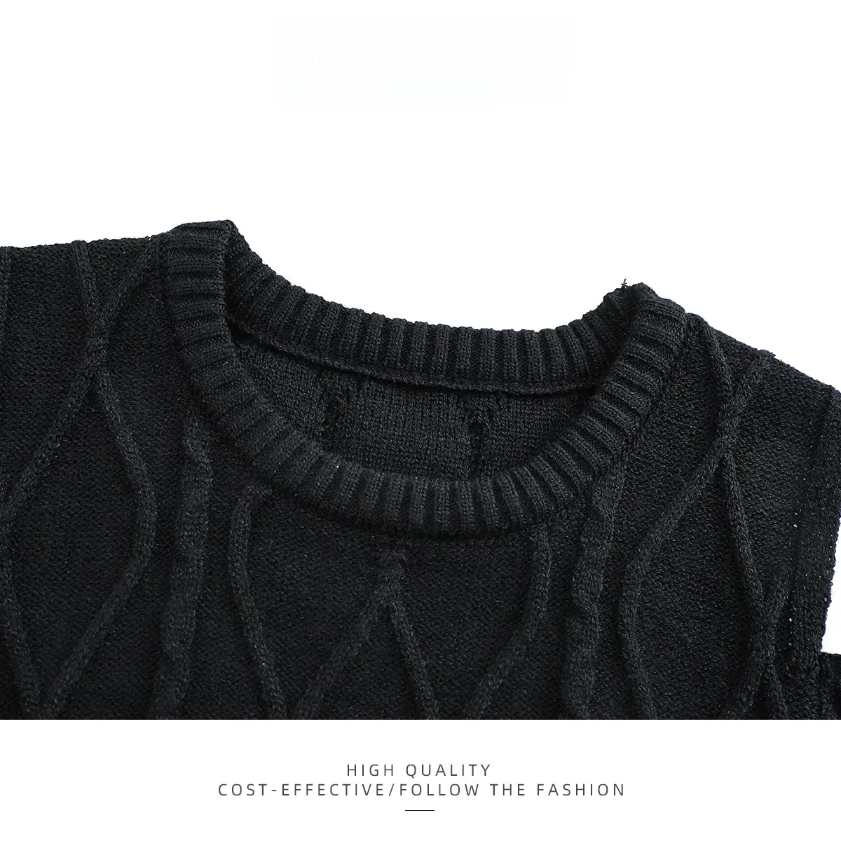 PAIXIANG レディース ラウンドネック オフショルダー ニットセーター タイトゥイストデザイン 初秋ファッショナブルな細工が美しいトップス