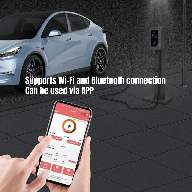 شاحن سيارات كهربائية نوع 1 EVSE Wallbox 32A 7KW 1Phase SAE J1772 شحن السيارة الكهربائية مع بطاقة APP التحكم للسيارة الكهربائية #6