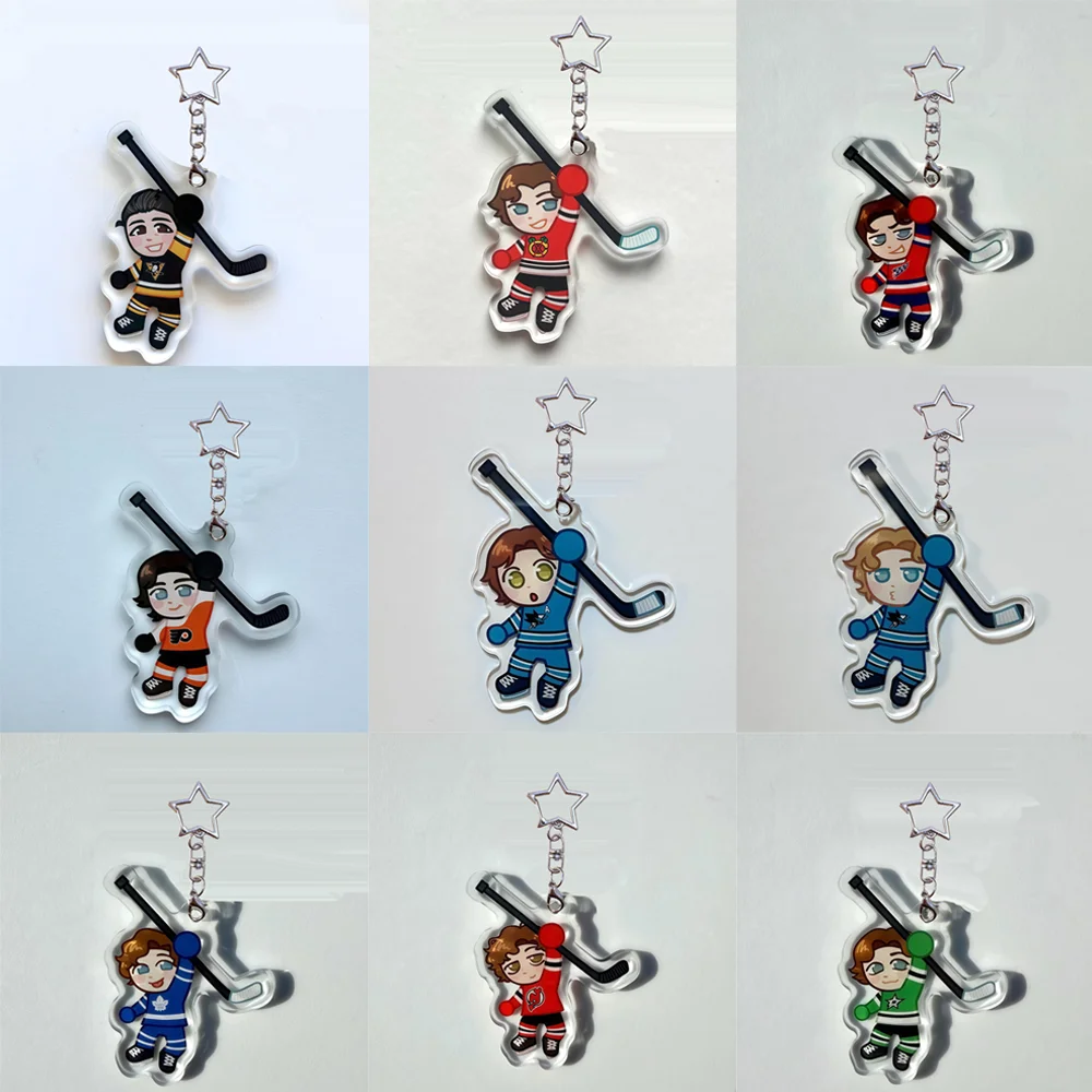Llavero Acrílico Personalizado de la Serie NHL Boston Bruins Toronto Maple Leafs, Colgante para Mochila, Regalo Creativo para Festivales