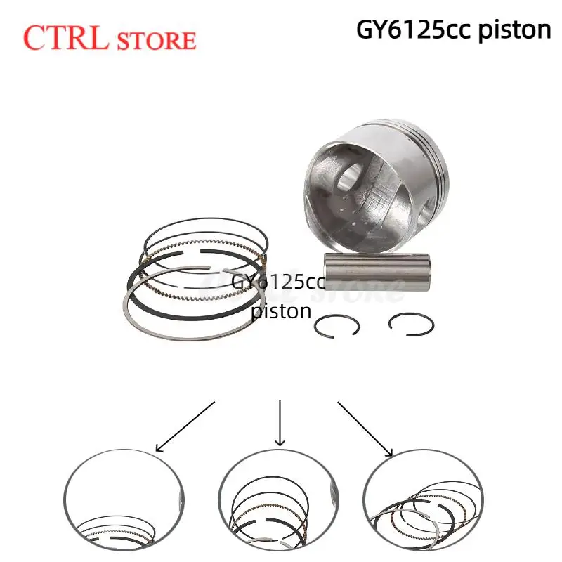 

GY6 125cc Motorcycle Piston Original Standard Size Perfect Fit GY6 125 Scooter ATV Engine Spare Parts