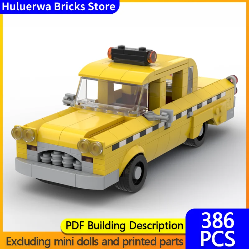 

Speed Racing Car Model MOC Building Bricks Classic Taxi Cab Modular Technology Children Holiday Gifts Assemble Toys Suit