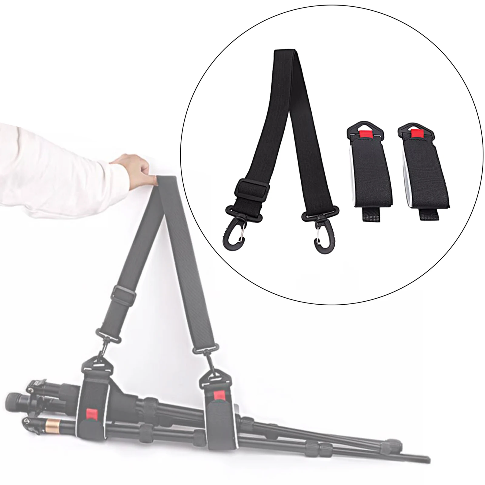 Immagine 3: Tracolla per Snowboard attrezzatura da sci regolabile accessori per lo sci cinghia da sci durevole per tavola da sci sport all'aria aperta sci