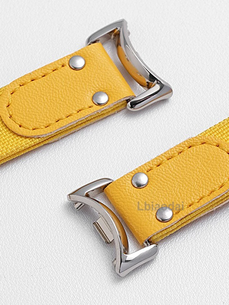 Original Strap for Xiaomi Mi Band 8 Bracelet Fashion Leather Replacement Wristband Miband 8 NFC Correa MiBand 8 Canvas band image 4