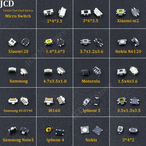 10PCS 2*4*3.5 3*6*3.5 Tactile Tact Push Button Micro Switch For Lenovo HTC Xiaomi Nokia Samsung S2 S3 S4 Note3 I8190 I8160