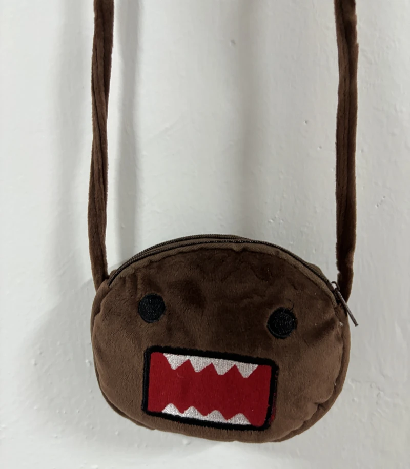 Domo Kun mały pluszak torby Crossbody dla dzieci chłopców dziewcząt Anime Kawaii urocza okrągła torba mała na ramię torba kurierska