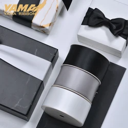 YAMA-Single Face Satin Ribbon for Wedding Decoration, DIY Gifts, Black, White, Pink, 50mm, 57mm, 63mm, 75mm, 89mm, 100Yards/Roll