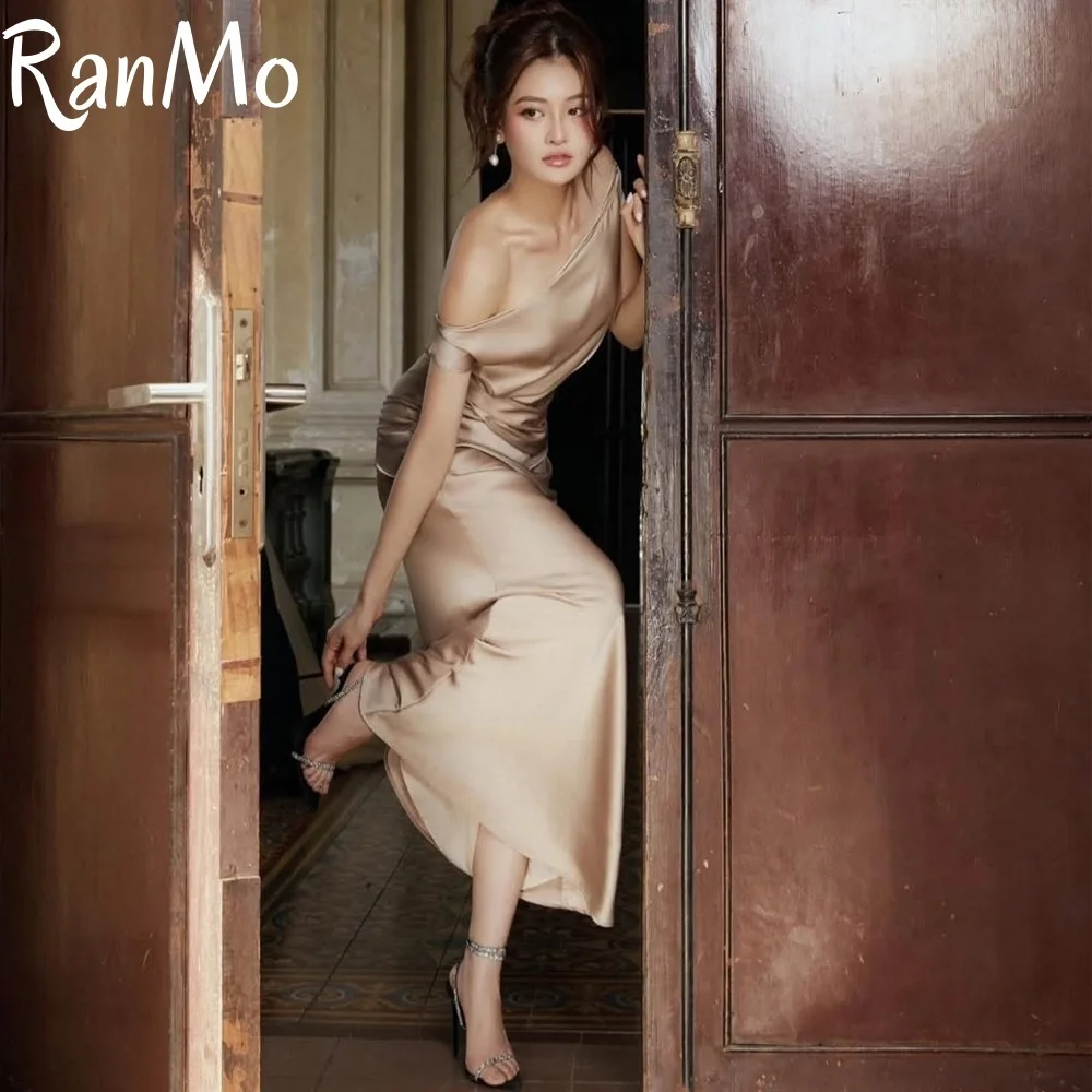 

Ranmo Vestidos De Festa Женские атласные вечерние платья русалки 2025 с открытыми плечами по индивидуальному заказу فساتين سهرة Paste the Diamond