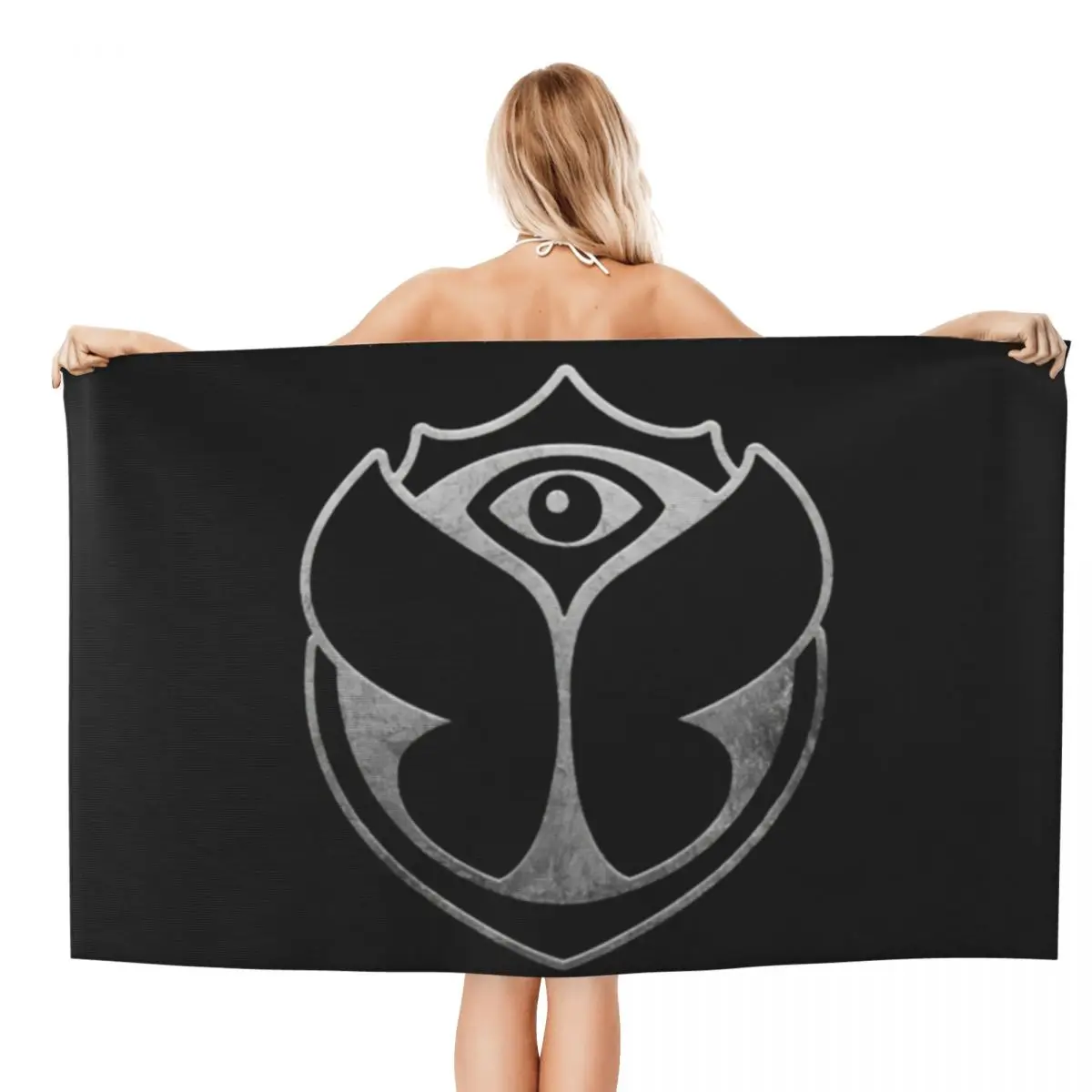 Custom Metalic Tomorrowland Bath Beach Towel Microfiber Electronic Dance Pool Towels