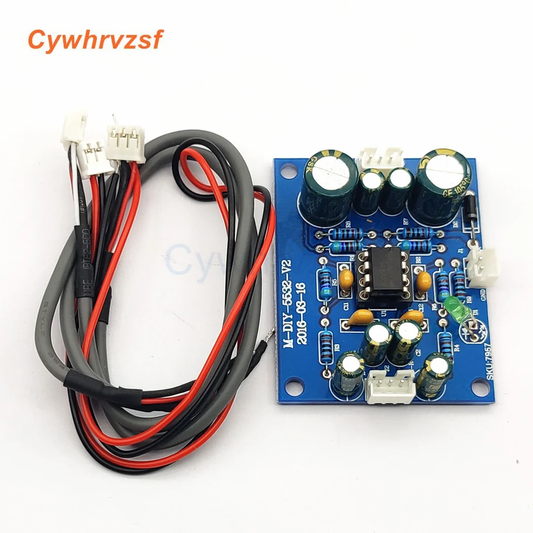 NE5532 Pre-Amplification Tone Board Front Board Exchangeable Op Amp Single Power Supply DC12-35V