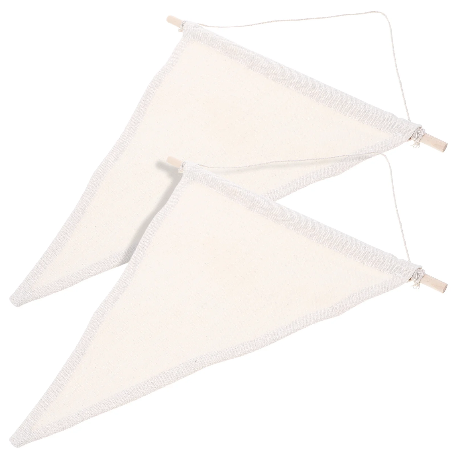 

2 Pcs Pennant Banner Brooch Multifunction for Pin Wall Display Beige Hanging Badge