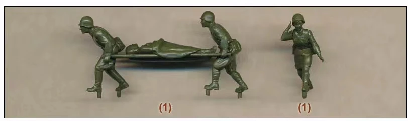 Miniature model 1/72 Soviet medical personnel soldiers  set scene decor  micro landscape