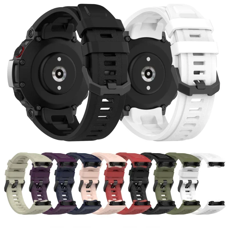 Silicone Watch Band for uami Amazfit T-REX 2 Smart Watch Strap Watchband T-Rex2 Sport Bracelet Wristband correa