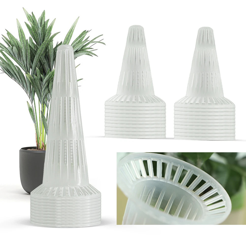 5PCS Soil Leakproof Conical Grid Mat Drain Hole Pad Breathable Cup Planters Mesh Cup Flower Pot Fittings Bonsai Pot Bottom Net