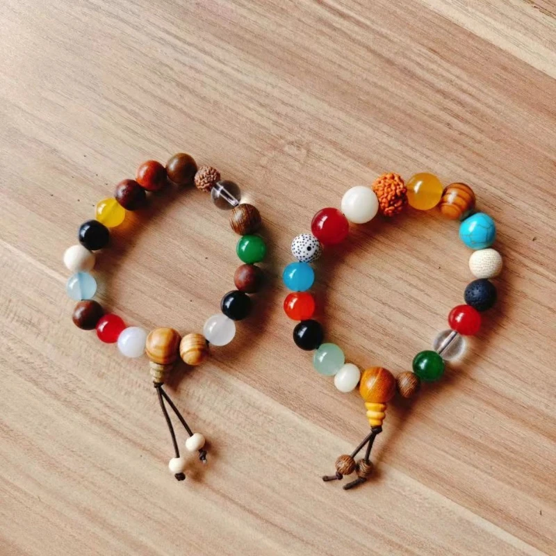 Chinese Traditional 18 Bodhi Seed Bracelet Chinese Style Buddhism Prayer Beaded Lucky Transfer Trendy Jewelry Couple Gift