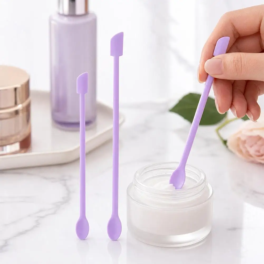 3pcs Silicone Cosmetics Spatulas,Reusable Foundation Makeup Empty Bottle Scraper,Portable Makeup  Tool,Easy Clean Travel Tool