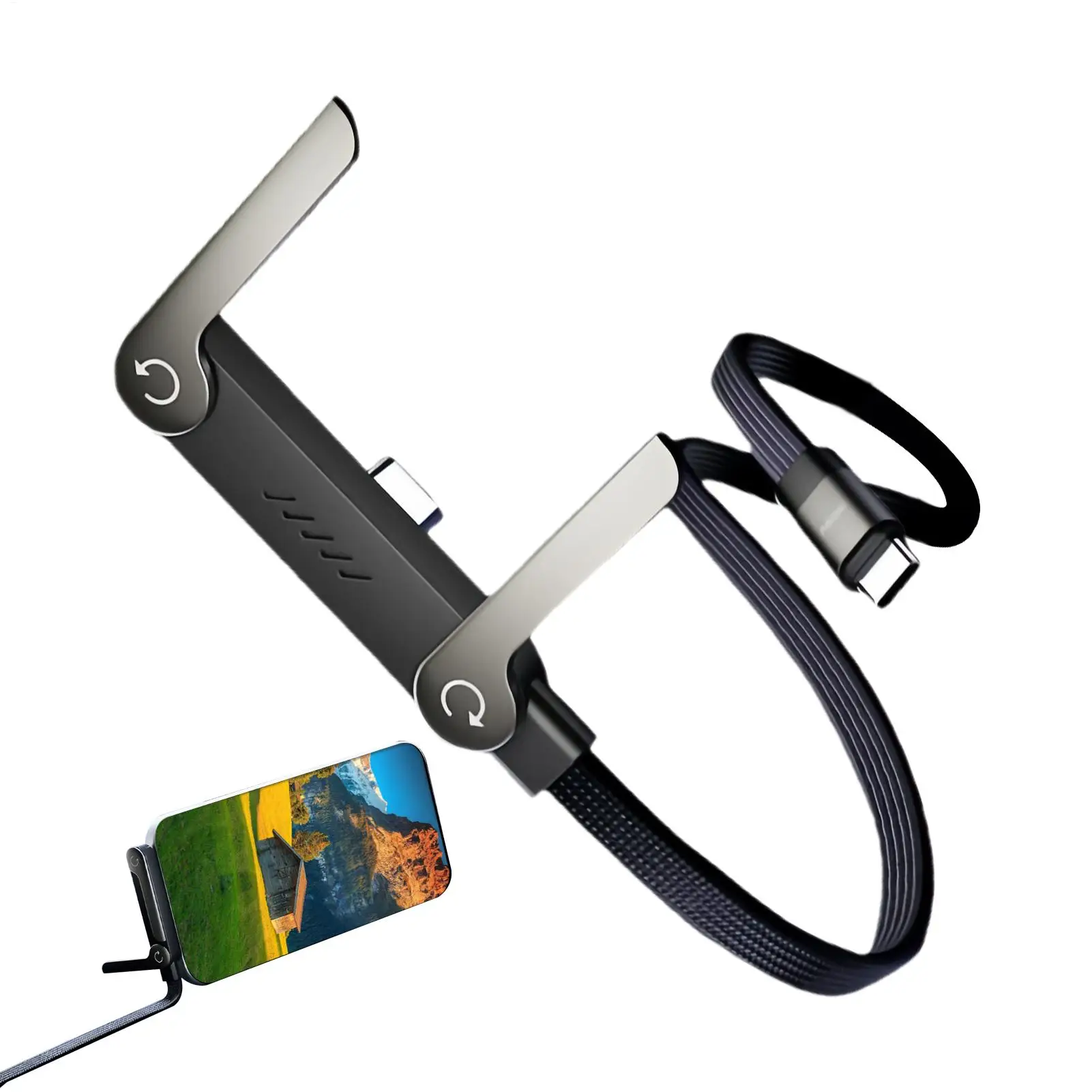 

Кабель для быстрой зарядки 240 Вт, высокоскоростной провод с регулируемой подставкой, кабель для быстрой зарядки для телефонов, игровых приставок, 17-дюймовых планшетов, автомобильных устройств