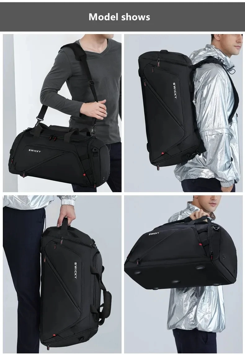 Imagem -05 - Bolsas de Viagem para Homens Mochila Viagem de Negócios Curta Distância Esportes Separação Seca e Úmida Bolsa de Fitness