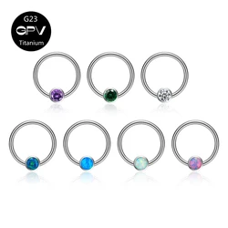 G23 Titanium Nose Ring Middle Clip Ball Popular Men's And Women's Punk Puncture Jewelry Nasal Septum Ring