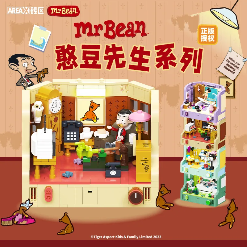 

AREAX Building Blocks Mr Bean Classic Scene Series DIY Desktop Decor Gift AB0036