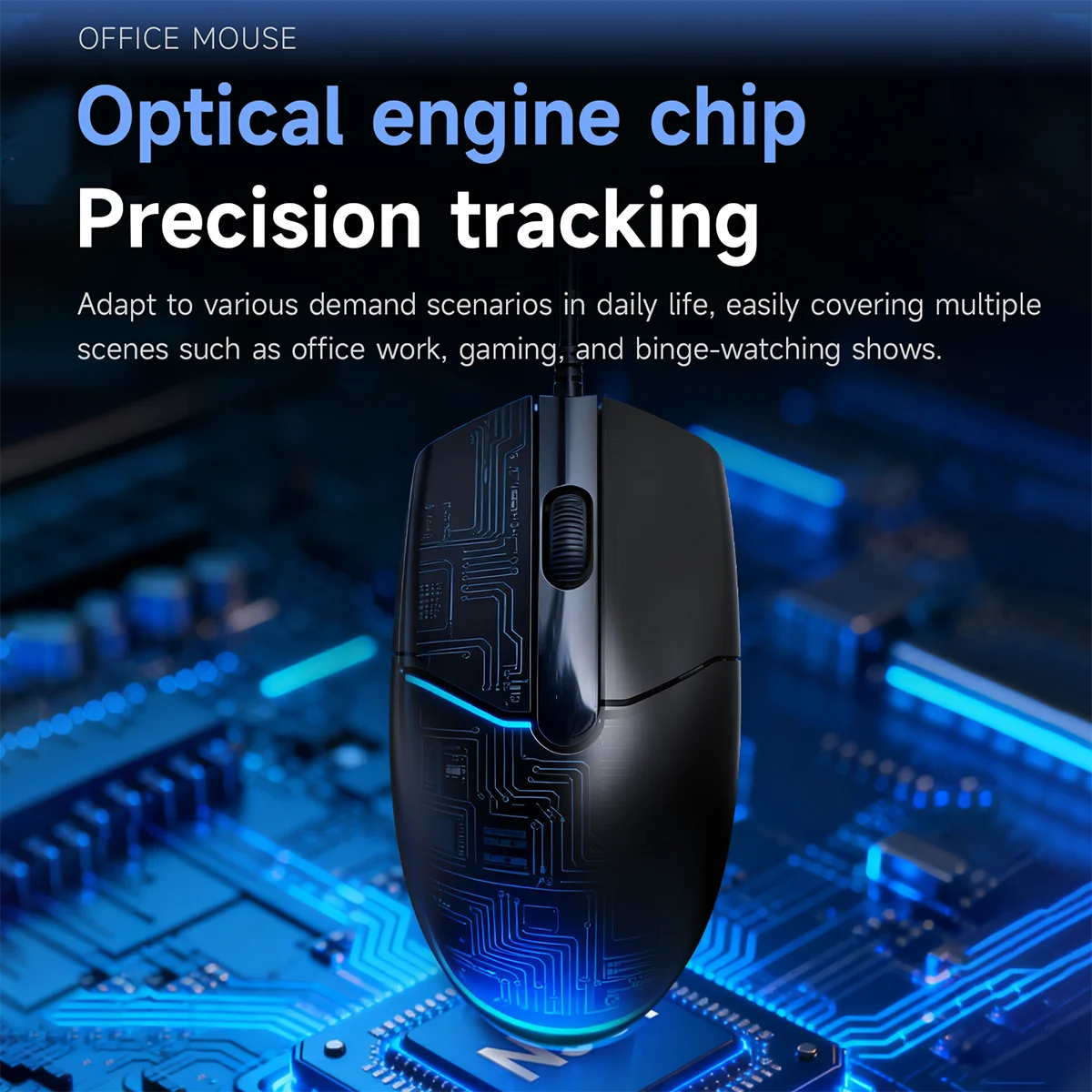 

Проводная мышь NACODEX x AJAZZ NJ01, бесшумная, оптическая, эргономичная, для ноутбука