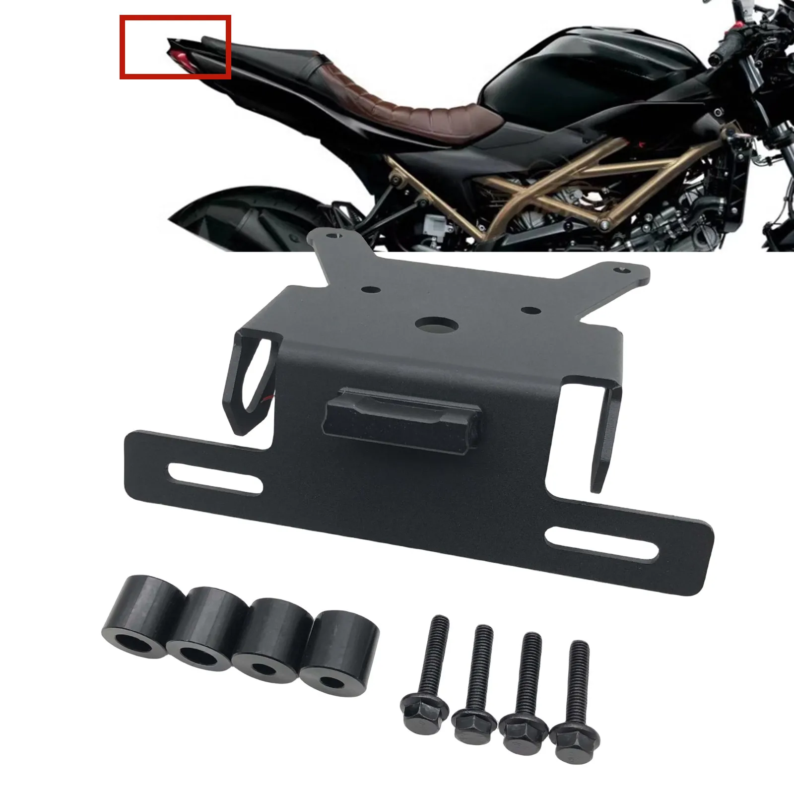 

For SUZUKI SV650 2016-2021 Motorcycle License Plate Holder Bracket with Light