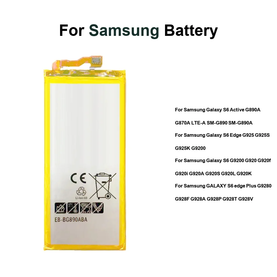 EB-BG920ABE EB-BG928ABE EB-BG928ABA EB-BG925ABE EB-BG925ABA For Samsung Galaxy S6 Active G9200 Lte Edge Plus Battery