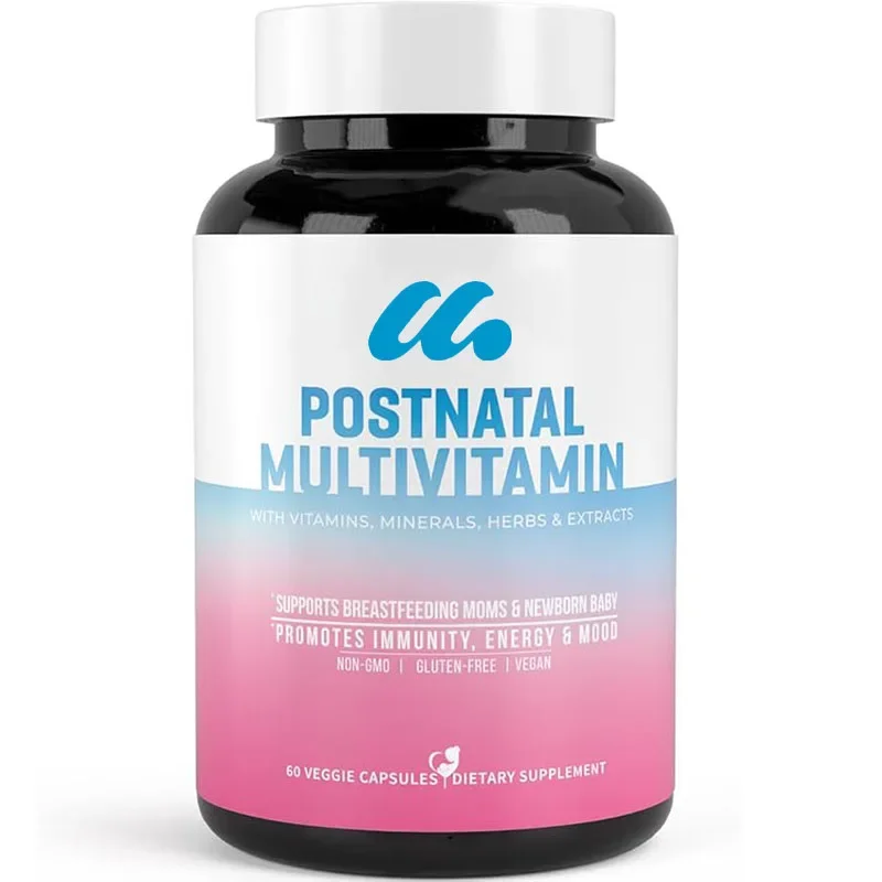 

Postpartum vitamins for breastfeeding mothers - lactation supplements containing organic herbs, minerals, - non GMO, vegetarian