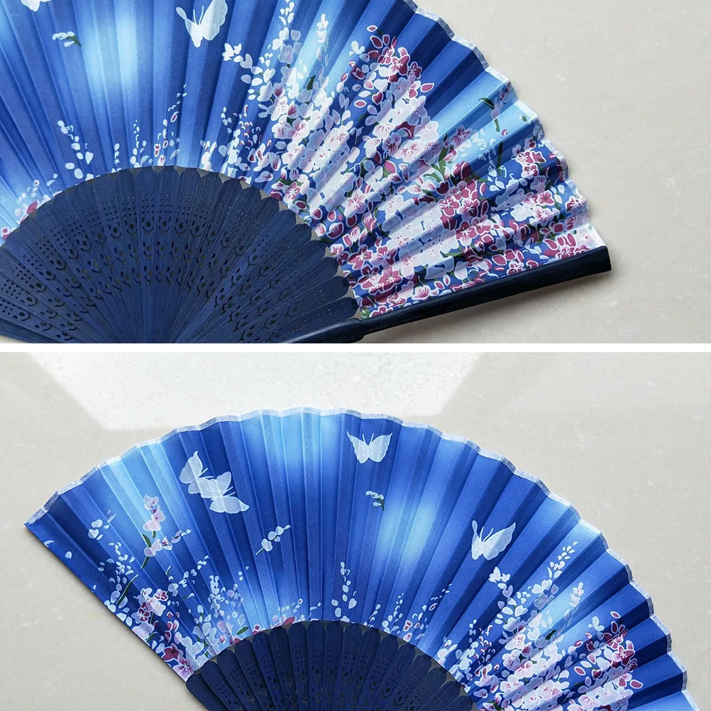 

Flowing Tassel Bamboo Silk Woman Hand Folding Fan Strong Wind Summer Wedding Gift Decoration Women Folding Fan