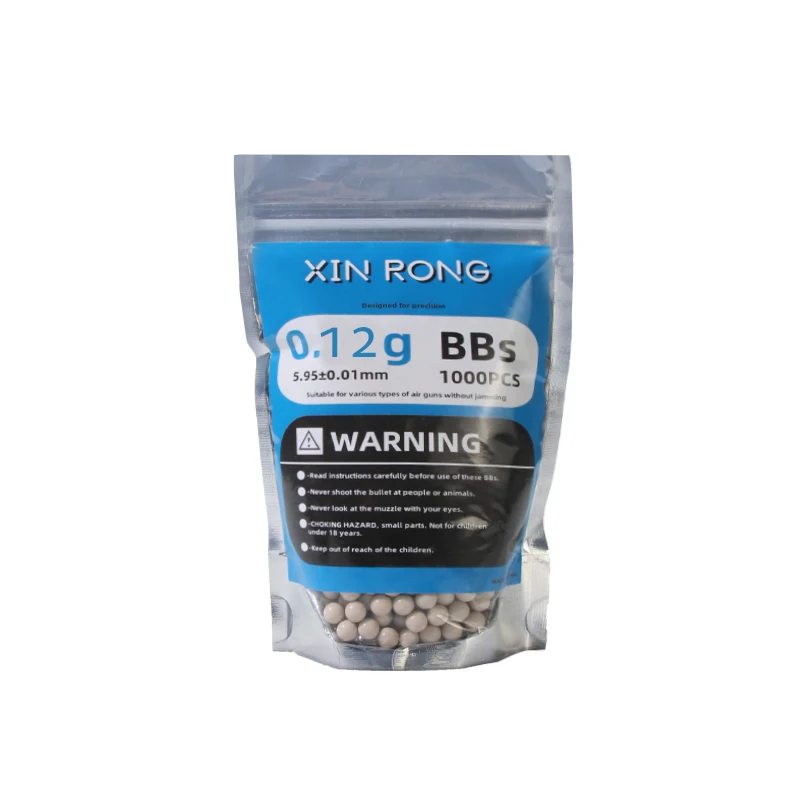 1000 라운드 Airsoft Paintball 5.95mm BBs 총알 0.2g/0.25g 스트라이크 볼 전술 에어건 슈팅 장난감 용 고품질 BB 공